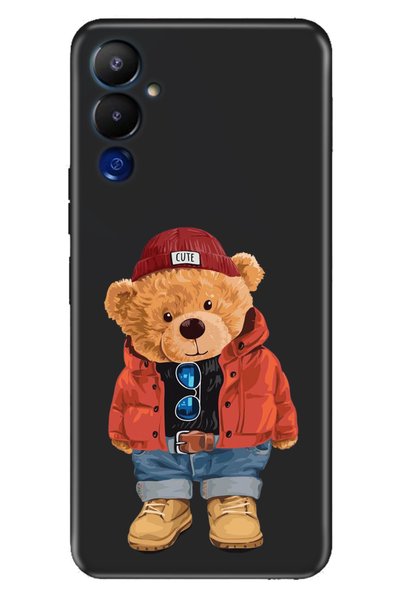 TECNO Pova 4 Kılıf Silikon Desenli Resimli Uv Kapak Teddy Bear