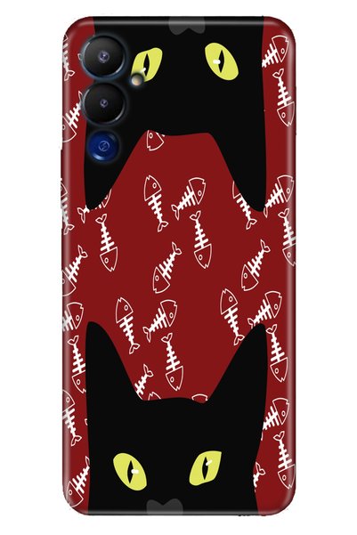TECNO Pova 4 Case Silicone Patterned Illustrated Uv Cover Gluttonous Cat