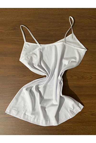 ParisTrend Γυναικείο λουράκι από σχοινί Lycra χτενισμένο βαμβακερό 6 τεμάχιο λευκό εσώρουχο