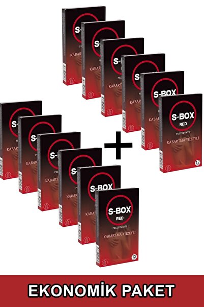 S-Box Dotted Prezervatif 12'li Ekonomik Paket