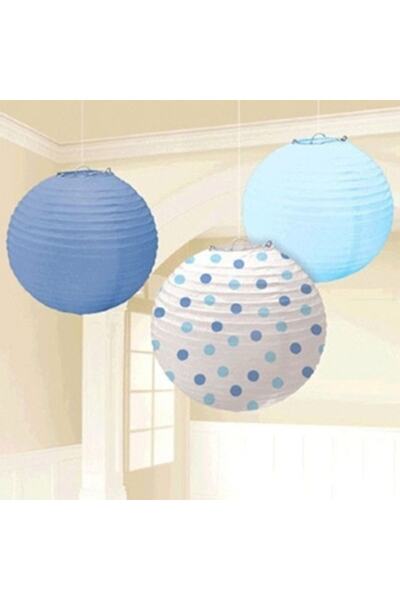 PARTİ SEPETİ Ornament felinar cu buline albastre