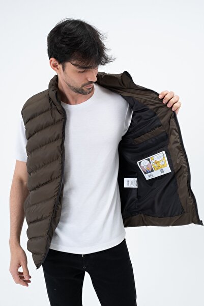 GAREN Чоловічий хакі надувний жилет Водонепроникний Водонепроникний Поперечний крій Сезонний