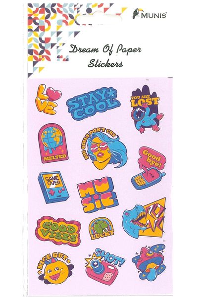 MUNIS Αυτοκόλλητο Pop Art Stay Cool Love (1 φύλλο, μέγεθος A6)
