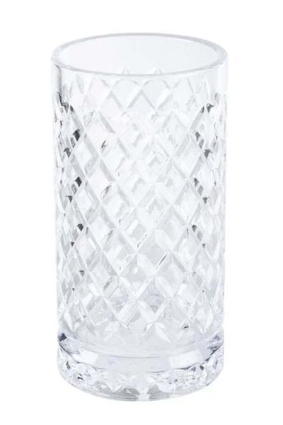 Jenisa Glass Handmade Cage Carafe Thin Long Soft Drink Cup 4 Pieces