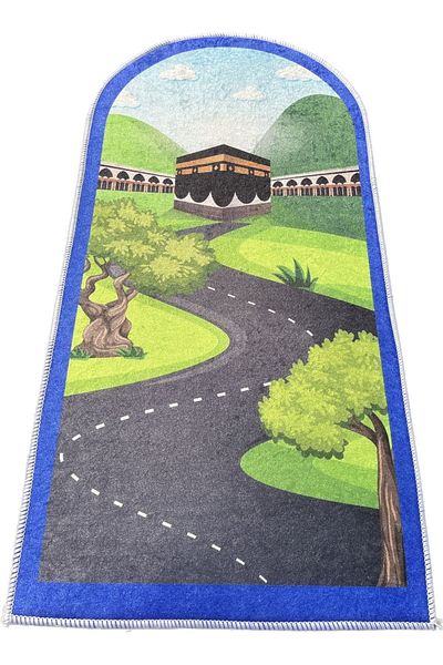BİLECENHOME Digital Printed Non-Slip Base Children's Prayer Mat (40x80)