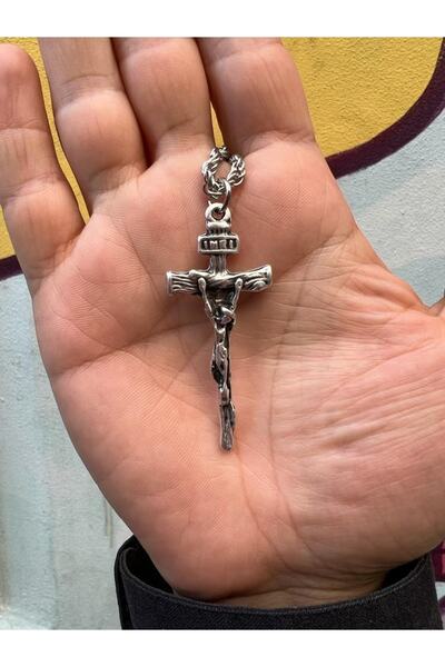 Kuzgunshop Isa Haç Gothic Kolye