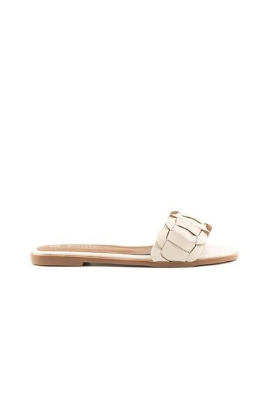 TOGO Bej Kadın Düz Terlik