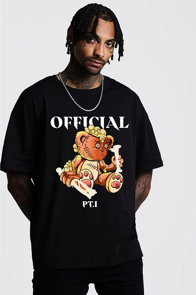 DEEPSENCE Unisex Oversize T-shirt Offcial Black