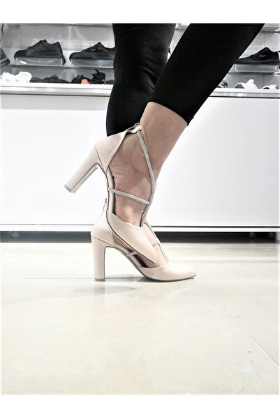 PUNTO Arme Cıty Ac4510340 Вечірнє плаття на підборах з атласу з каменями та застібкою ззаду