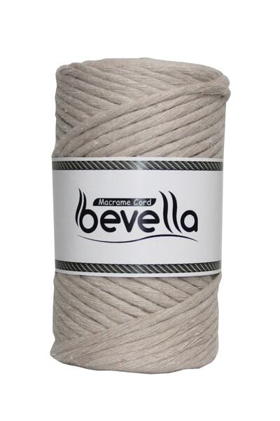 Bevella Macrame Cord Σχεδιασμένο σχοινί μακραμέ 3mm Μονό στριφτό σχοινί μακραμέ Σετ 4 τεμαχίων εκρού μουσταρδί πλακάκι Milk Coffee