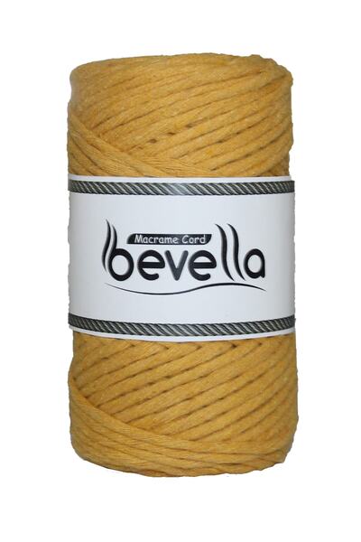 Bevella Macrame Cord Σχεδιασμένο σχοινί μακραμέ 3mm Μονό στριφτό σχοινί μακραμέ Σετ 4 τεμαχίων εκρού μουσταρδί πλακάκι Milk Coffee