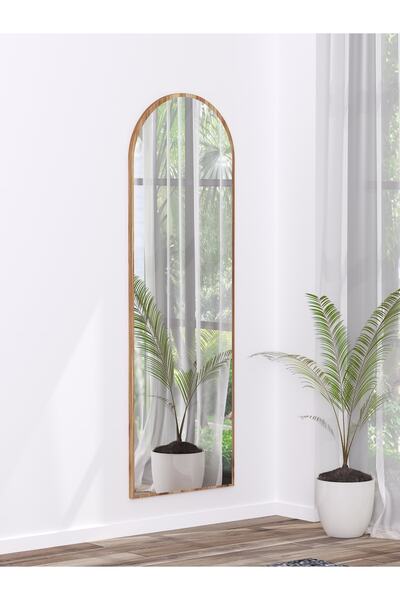 nysamo 50x150 Cm Ceviz Boy Ayna Antre Koridor Konsol Duvar Salon Banyo Wc Ofis Çocuk Yatak Odası