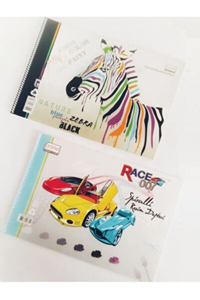 everart 2 Adet Resim Defteri Büyük Boy 25x35 Cm Boyutunda Toplam 30 Yaprak