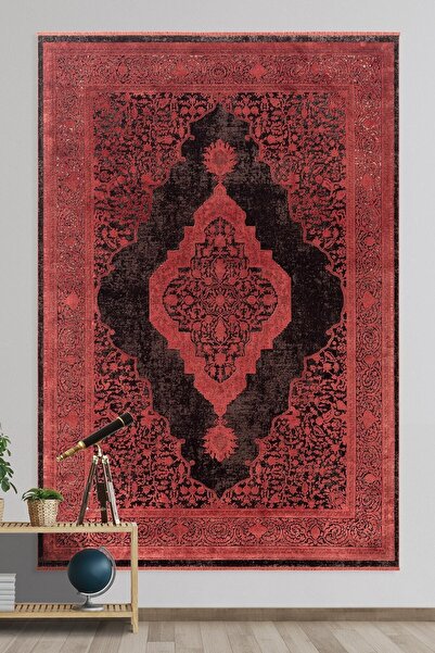 Empera Soho Guaj Mars Red Kırmızı Klasik Desenli Salon Halısı