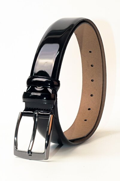 dericom 3.5 Cm Hakiki Deri Çift Kat Deri Kumaş Pantolon Için Ideal Dayanıklı Klasik Siyah Rugan Deri Kemer