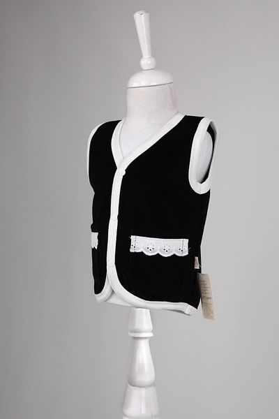 Pino Baby Елек с кадифени дантели и джобове 3296