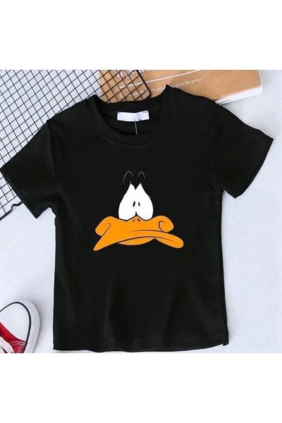 Keywest Tricou pentru copii supradimensionat cu imprimeu Duffy Duck pentru copii