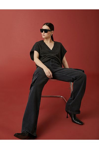 Koton High Waist Straight Leg Cargo Pants - Nora Jean