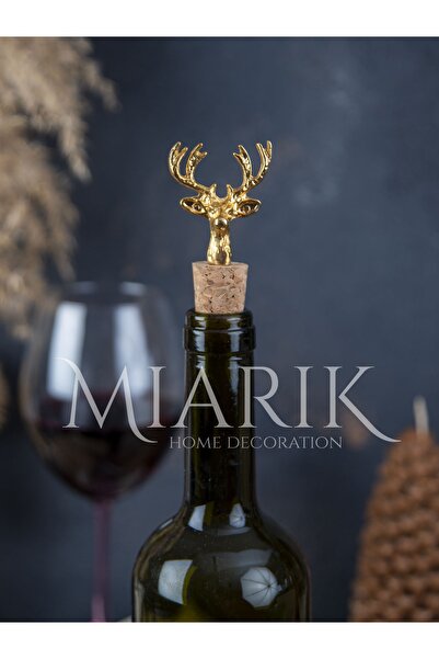 MIARIK DESIGN & DEKORASYON Geyık Gold Şışe Mantar , Şarap Tıpası , Yagdanlık ...