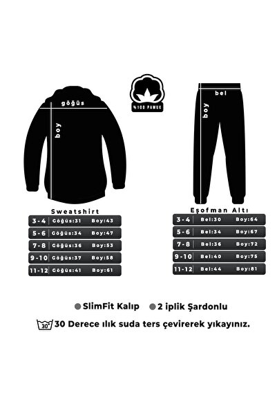 Muwen Butik Kıds Çocuk Shut Up Eşofman Takımı