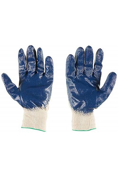 Beybi Lk100 Cotton Nitrile Gloves No:10 - Pair - Navy Blue [Energy Class A+]