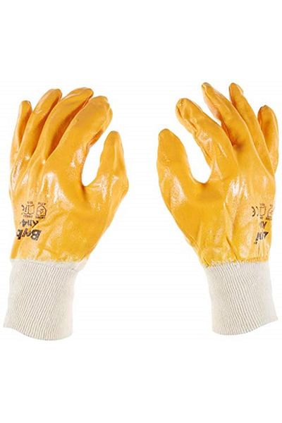 Beybi Kn4+ Cotton Nitrile Gloves No:10 - Pair - Yellow [Energy Class A+]