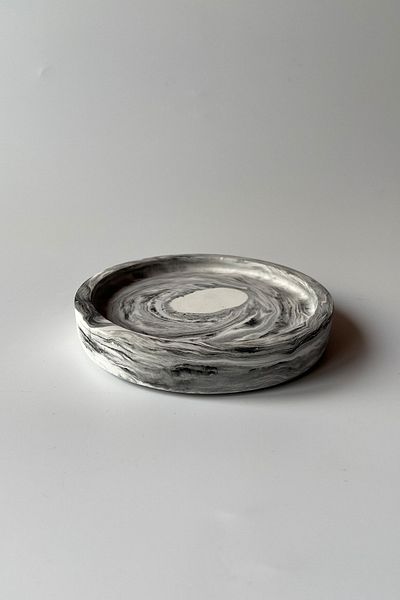 sin istanbul Round Plate 12 cm Marble Pattern