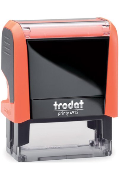 Trodat 4912 Neon Orange Body Black Felt Stamp (Send the Text to Be Written as...