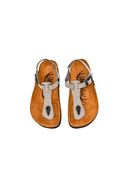 Moosefield Kids صندل جلد رمادي للأطفال