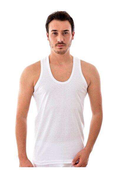Seher 5-Piece Men's White Combed Cotton Undershirt