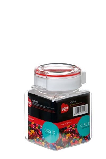 Bora Plastik 0.35 Liter Pet Corner Storage Container Jar 63mm No:1 - Bo2200