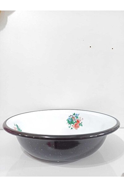 Yiğit وعاء فواكه مطلي بالمينا سعة 3 لتر مع حوض زنك - طبق متوسط عميق، 31 سم