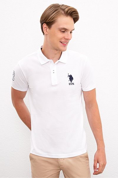 U.S. Polo Assn. Tricou alb pentru bărbați