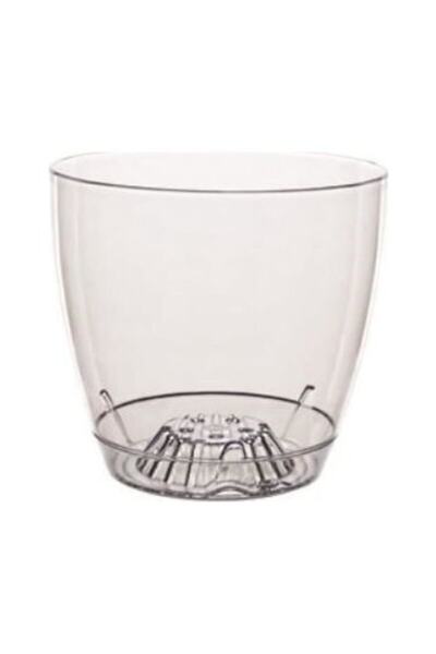 incirop Şeffaf Tabaklı Orkide Saksısı, 3 Adet Orkide Sakı