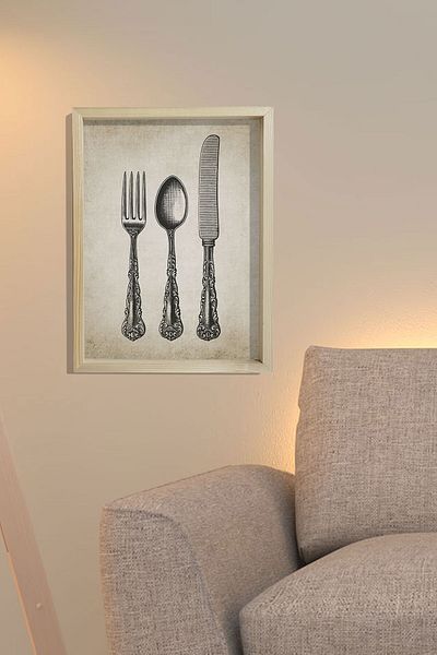 Dekor Loft Pictură de perete cu cadru de pin natural
