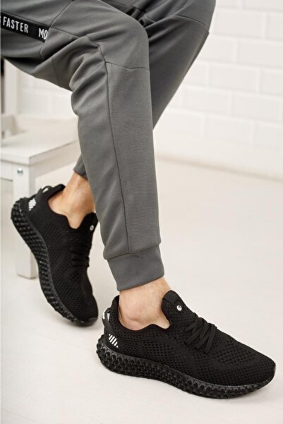 DUNLOP Μαύρο Πλεκτό Ανδρικό Παπούτσια - Μοντέλο 1020