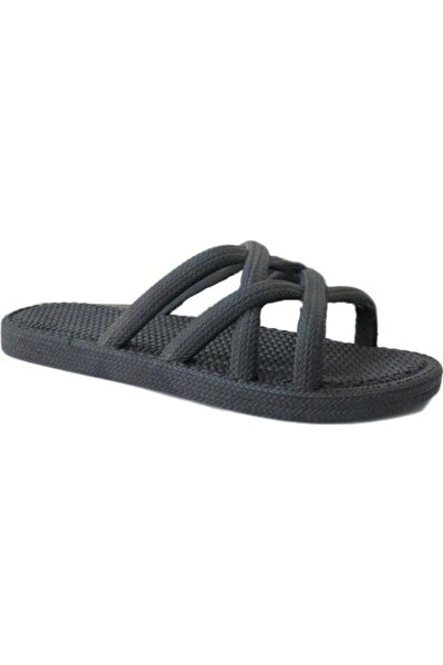 GEZER Black Women's Summer Beach Pool Sea Slippers 12494