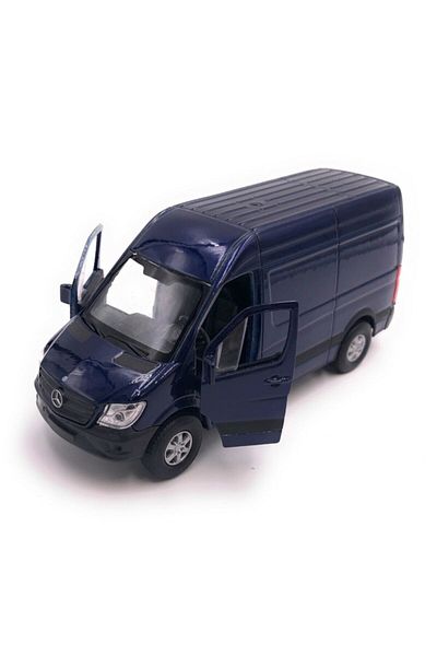 Welly Metal Welly Mercedes Benz Sprinter Panel Van 1:36 سحب قطرة نموذج سيارة لعبة معدنية باللون الأزرق