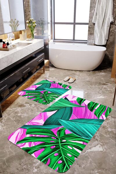 MEKTA HOME Set covorașe de baie din frunze colorate Mktbp-090 60x100/50x60