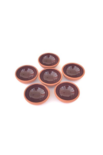 Güray seramik 6'lı Naturel 8 Cm Kase (kahverengi)