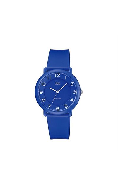 Q&Q Unisex Blue Shiny Silicone Wristwatch 10Atm Waterproof Japan Quartz Vq94J013Y