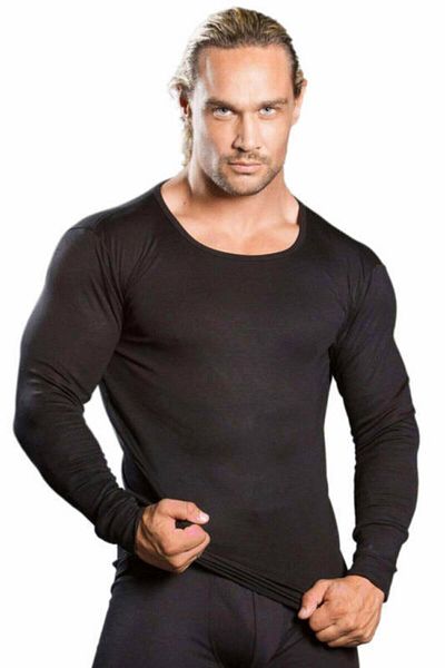Doreanse 2955 Wide Collar Long Sleeve T-shirt Black