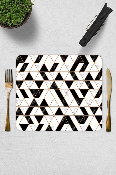 Decorita Set of 2| Glass Plate - Breakfast Plate - Cake Plate| Black Gold| 29cm X 34cm