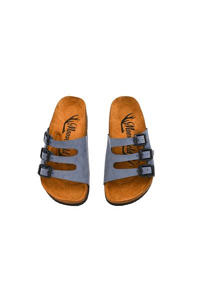 Moosefield Kids Papuci albastri din piele naturală pentru copii