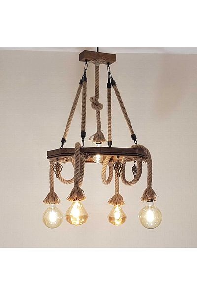 LENAOKSAN Octagonal Rope Chandelier