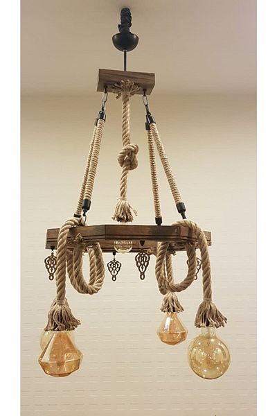 LENAOKSAN Octagonal Rope Chandelier