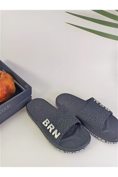 BRN Papuci de zi cu zi pentru grădină și plajă, unisex, negri