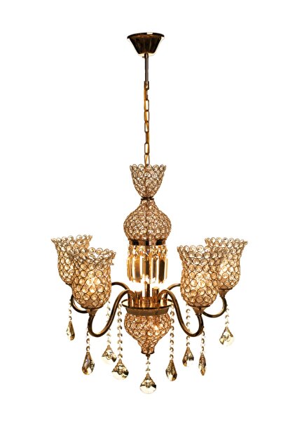 SARPER AVİZE Sarper Gold Kaplama Sarkıt Avize