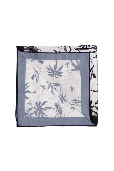 OnMyHead Palm Tree Patterned Satin Scarf