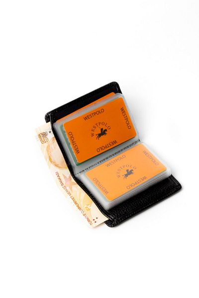 WEST POLO CÜZDAN Genuine Leather Unisex Multi-Card Holder Wallet Card Holder